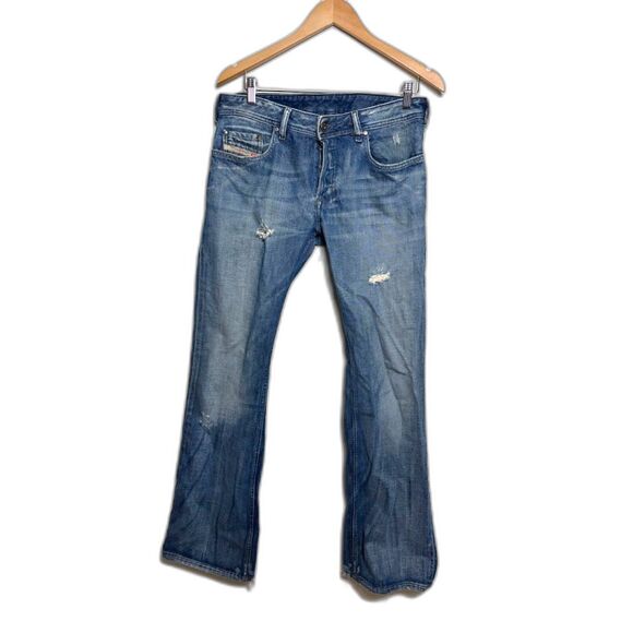 Diesel Men's Bootcut Jeans Size 32 Distressed Medium Wash Kendrick Western y2k - Picture 1 of 8